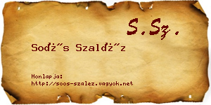 Soós Szaléz névjegykártya
